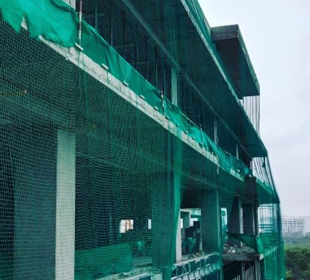 Building Covering Safety Nets